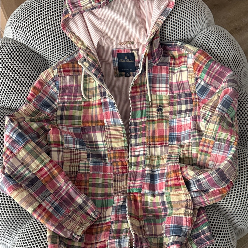 Brooks Brothers Multicolor Madras Plaid cotton jacket